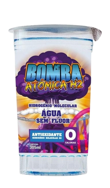64 Copos Bomba Atômica - HIDROGENIO MOLECULAR PH10 305ML