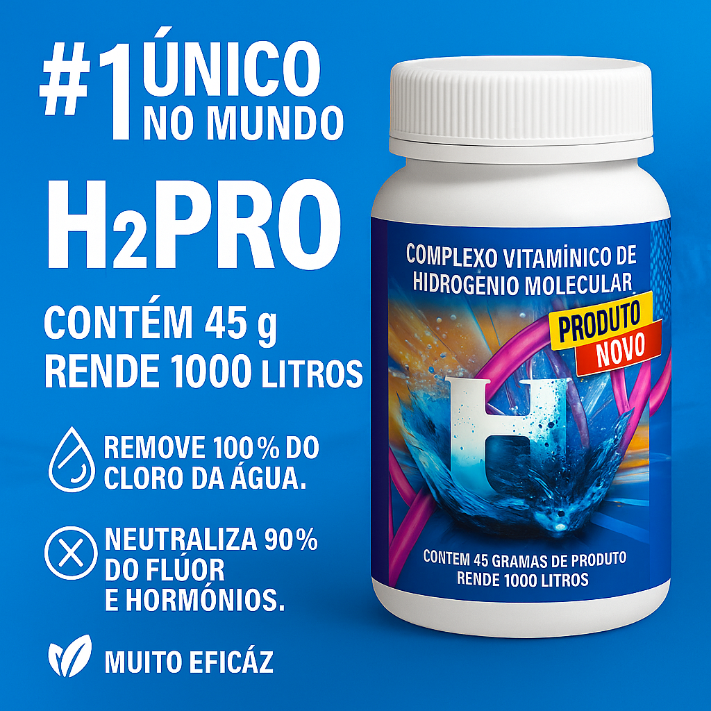 H₂ Pro – Pote 45mg (Rende 1.000L) + Eletrólitos