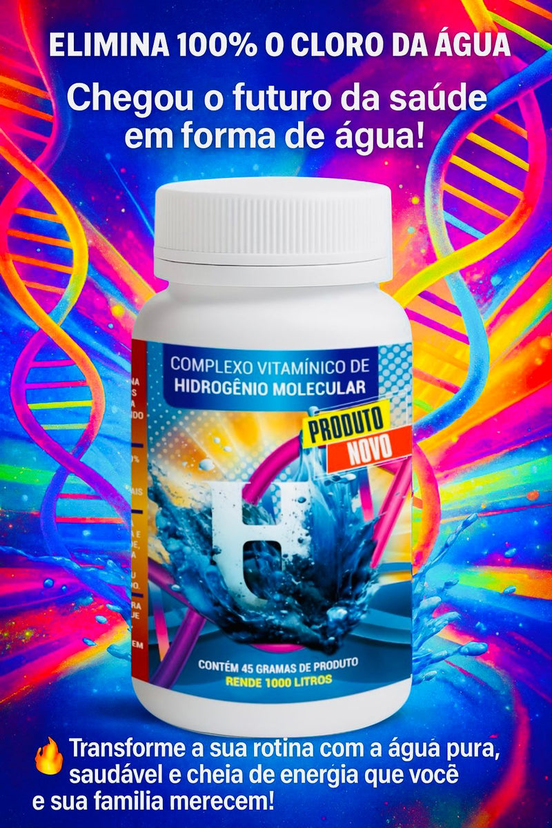 H2 Pró Master 64 unidades - Elimina 100% Cloro, 90% Fluor e Neutraliza Hormonios